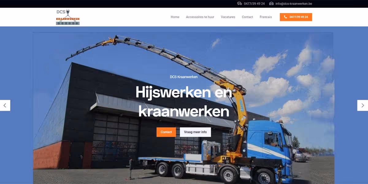 Websiteproject Dcs kraanwerken