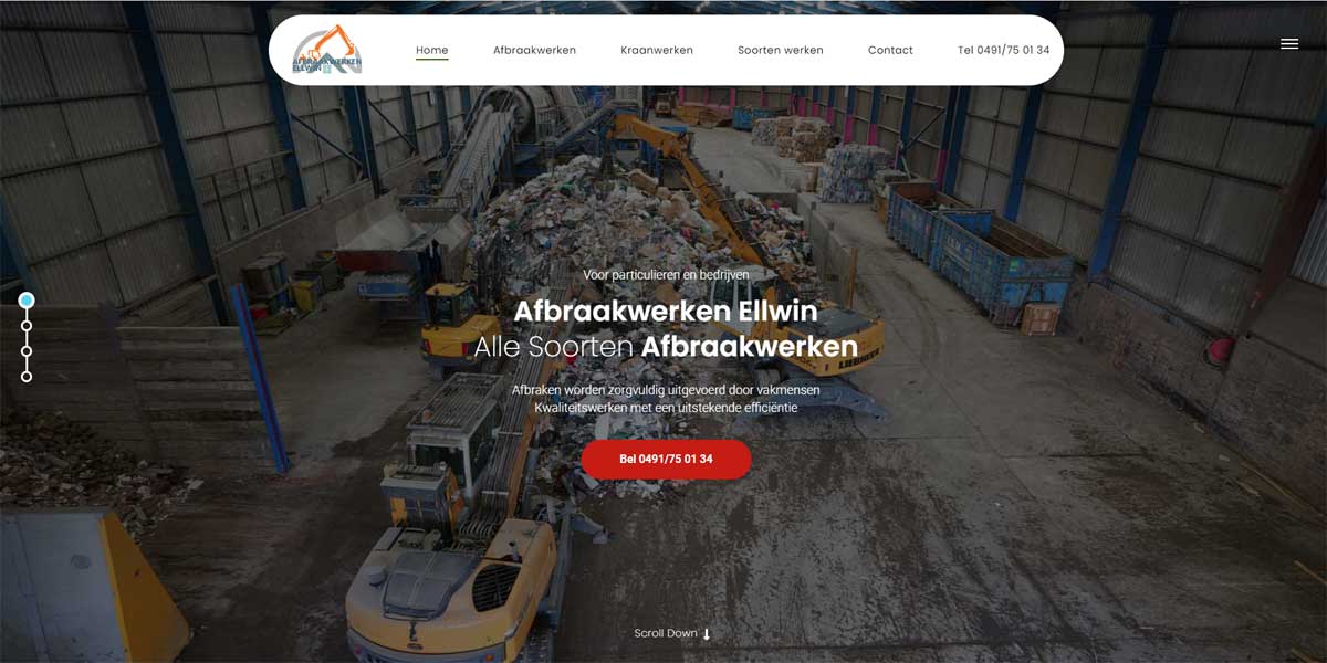 Websiteproject afbraakwerken-ellwin