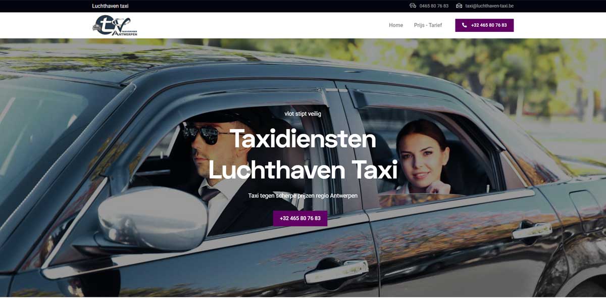 Websiteproject luchthaven-taxi.be