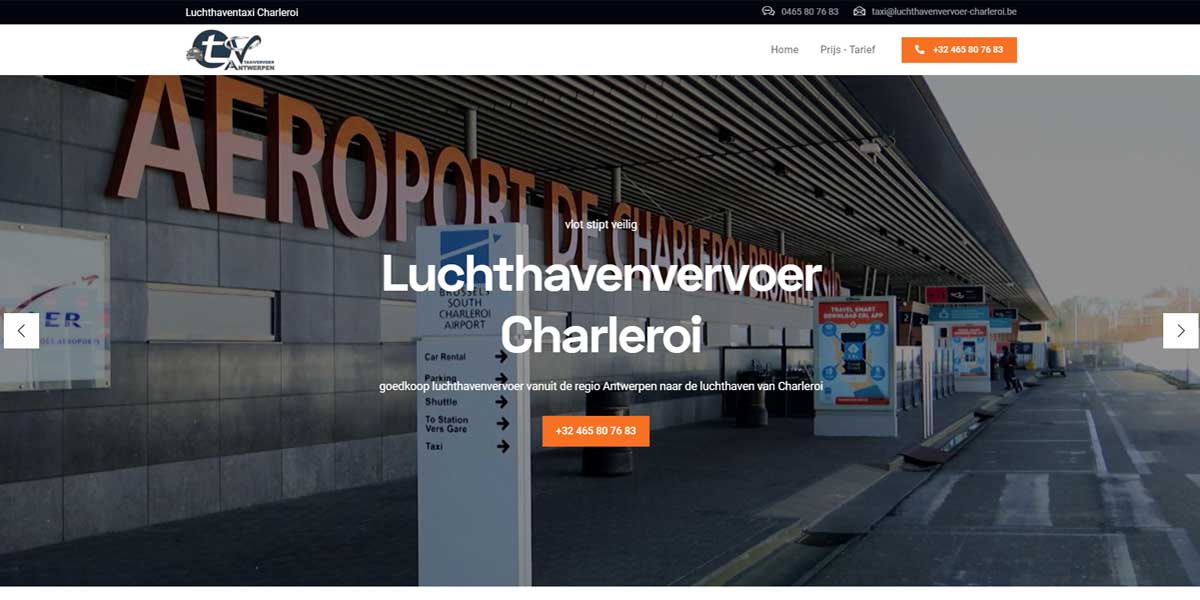 Websiteproject luchthavenvervoer-charleroi