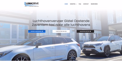 Website Lumadrive, taxi en luchthavenvervoer