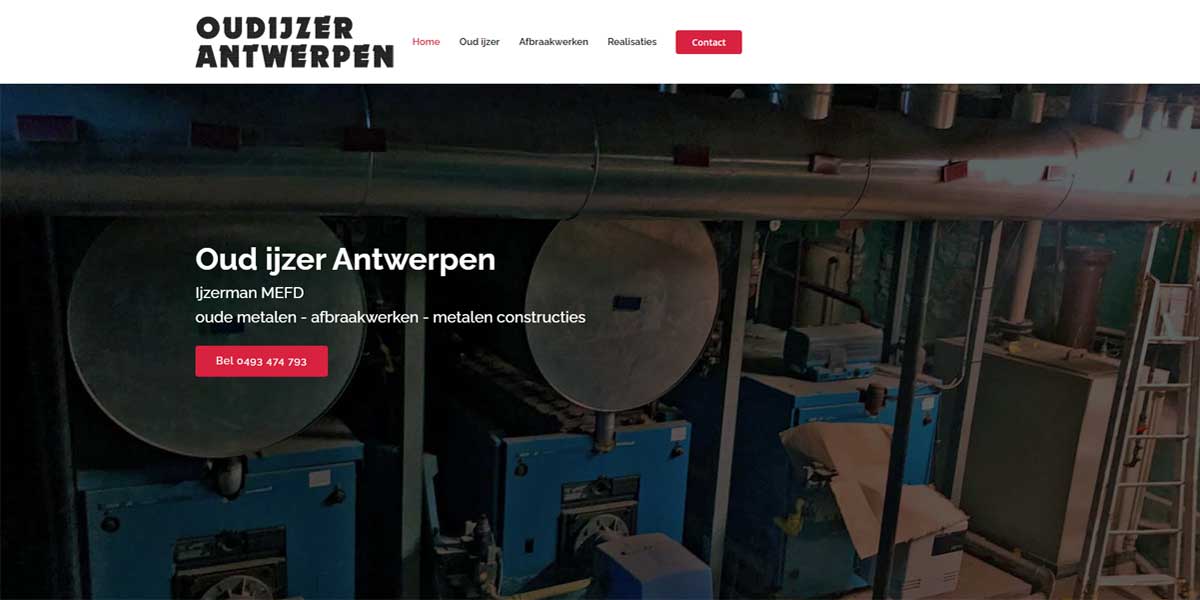 Websiteproject Oudijzer Antwerpen