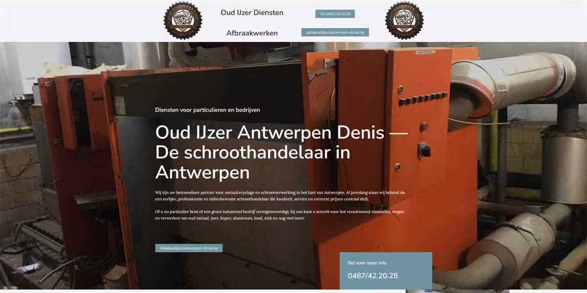 Websiteproject oudijzerantwerpen-denis