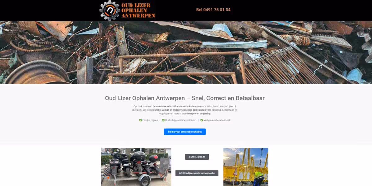 Websiteproject oudijzerophalenantwerpen