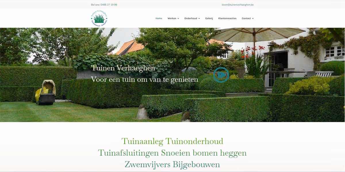 Websiteproject tuinenverhaeghen