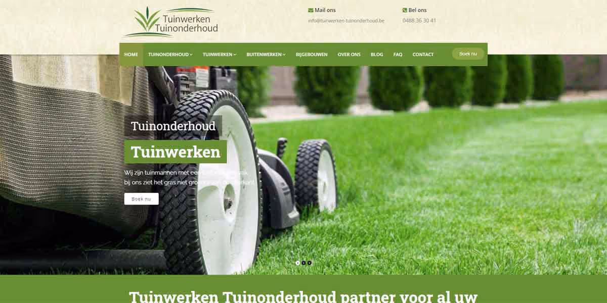 Websiteproject Tuinwerken Tuinonderhoud